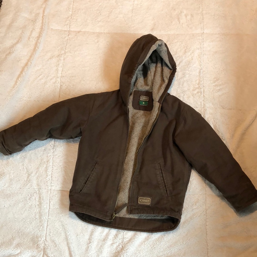 Boys Schmidt Canvas Sheepskin Lined Coat